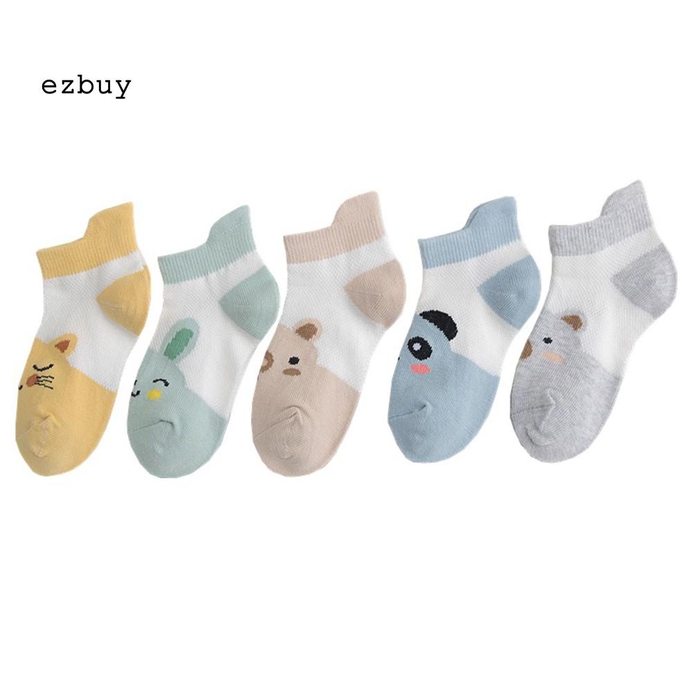 Set 5 Đôi Vớ Cotton Thoáng Khí Dành Cho Bé