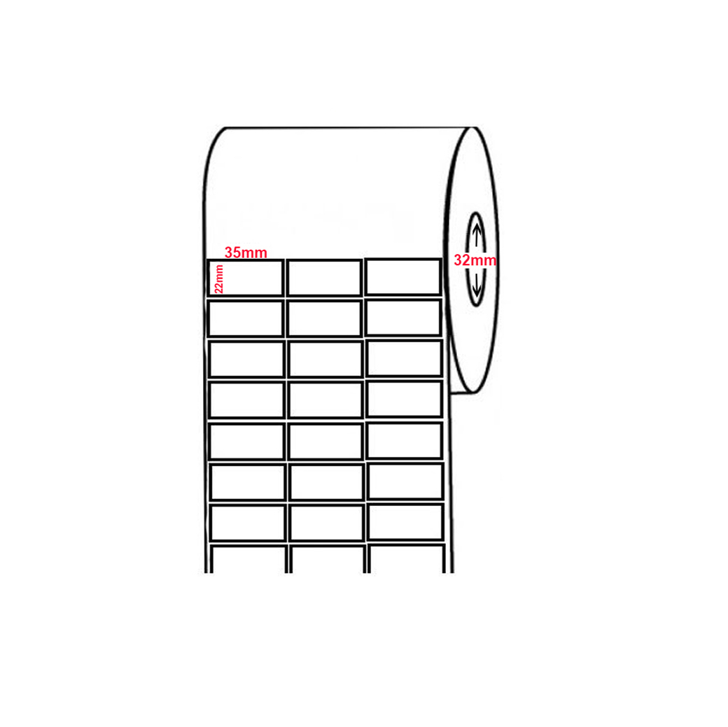 Tem in mã vạch VAYO 35x22mm, 3 tem/hàng , in barcode sản phẩm