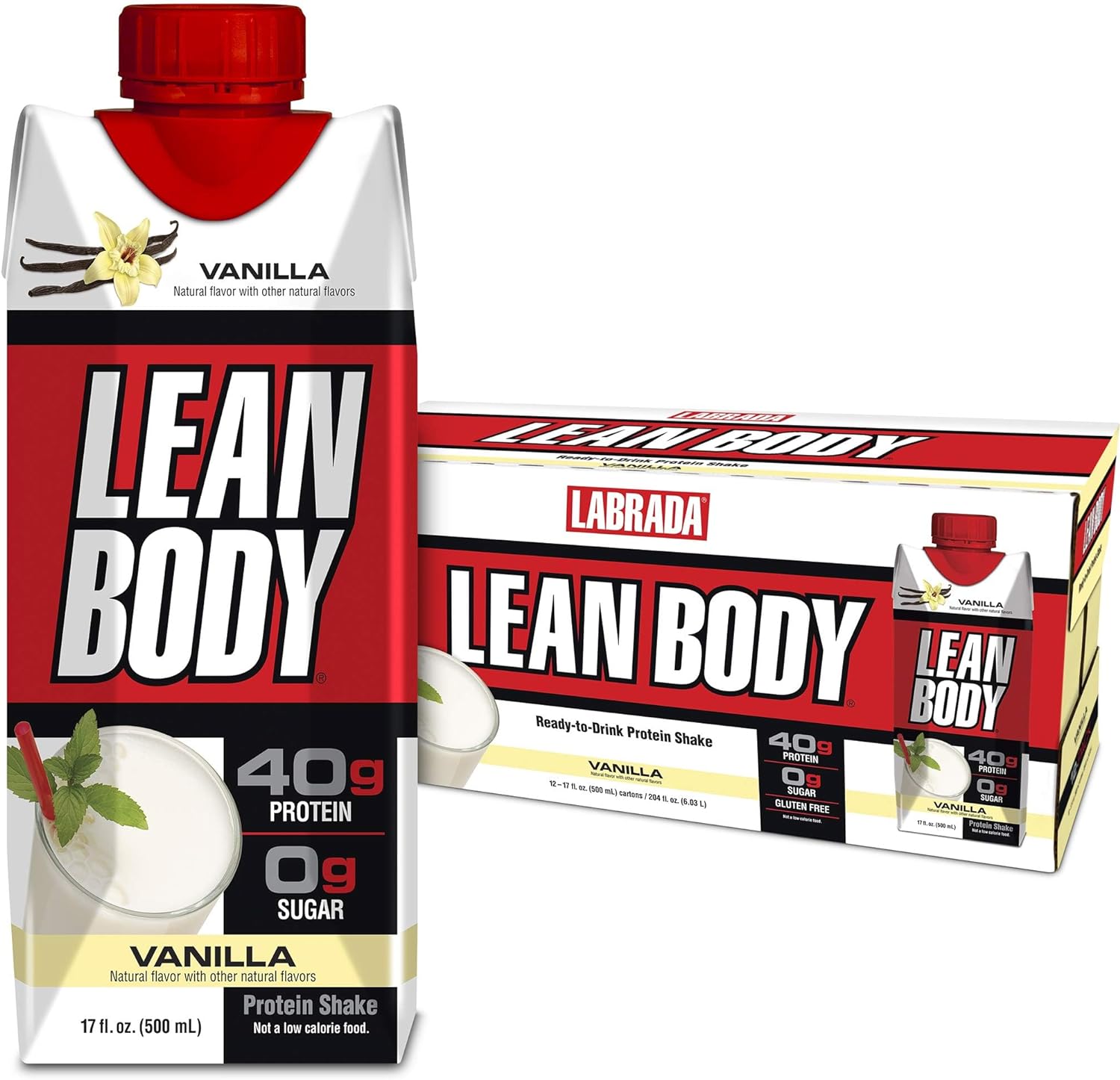 Labrada Lean Body RTD (500ml/Chai) Sữa Thay Thế Bữa Ăn Uống Liền, 40g Protein, 22 Loại Vitamin Và Khoáng Chất
