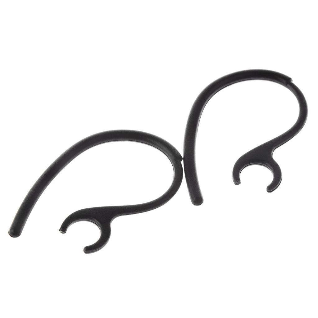 2x10 Pieces Ear Hooks Loop Clip Replacement for Bluetooth Headset 7.8mm A Black