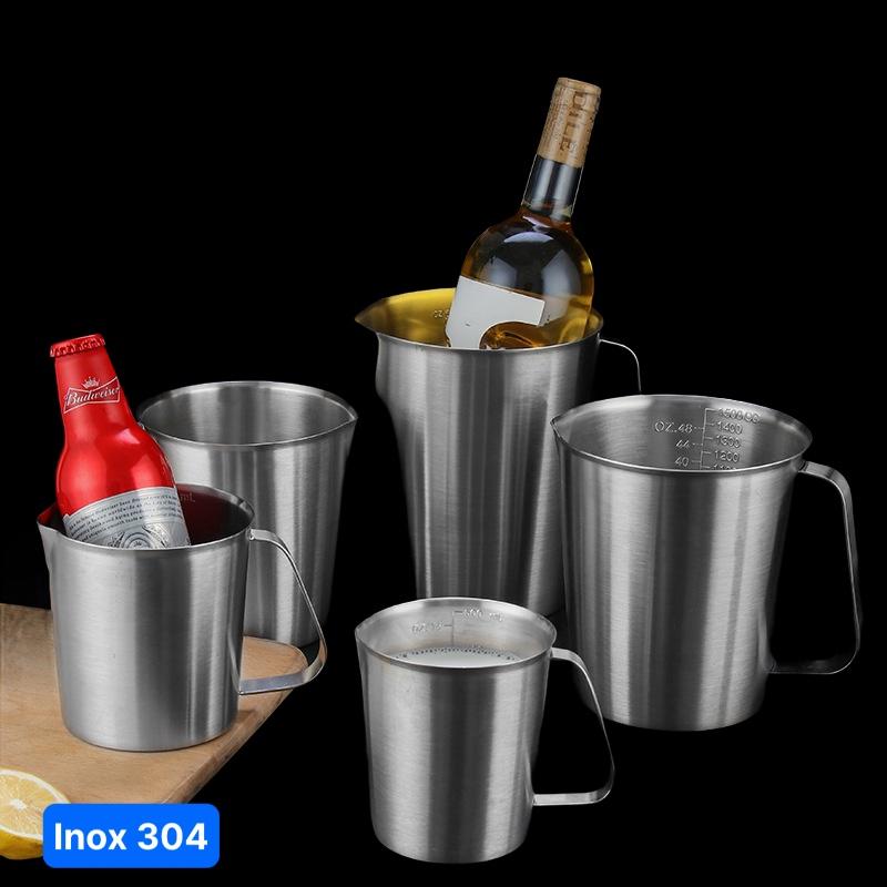 Ca Đánh Sữa Inox Cao Cấp #304 Có Vạch
