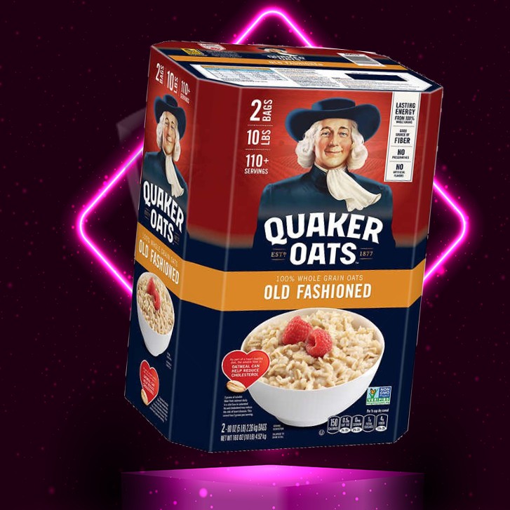 QUAKER OLD FASHION 4.53KG Yến Mạch Nguyên Hạt Cán Mỏng Quaker Oats Chính hãng 100%