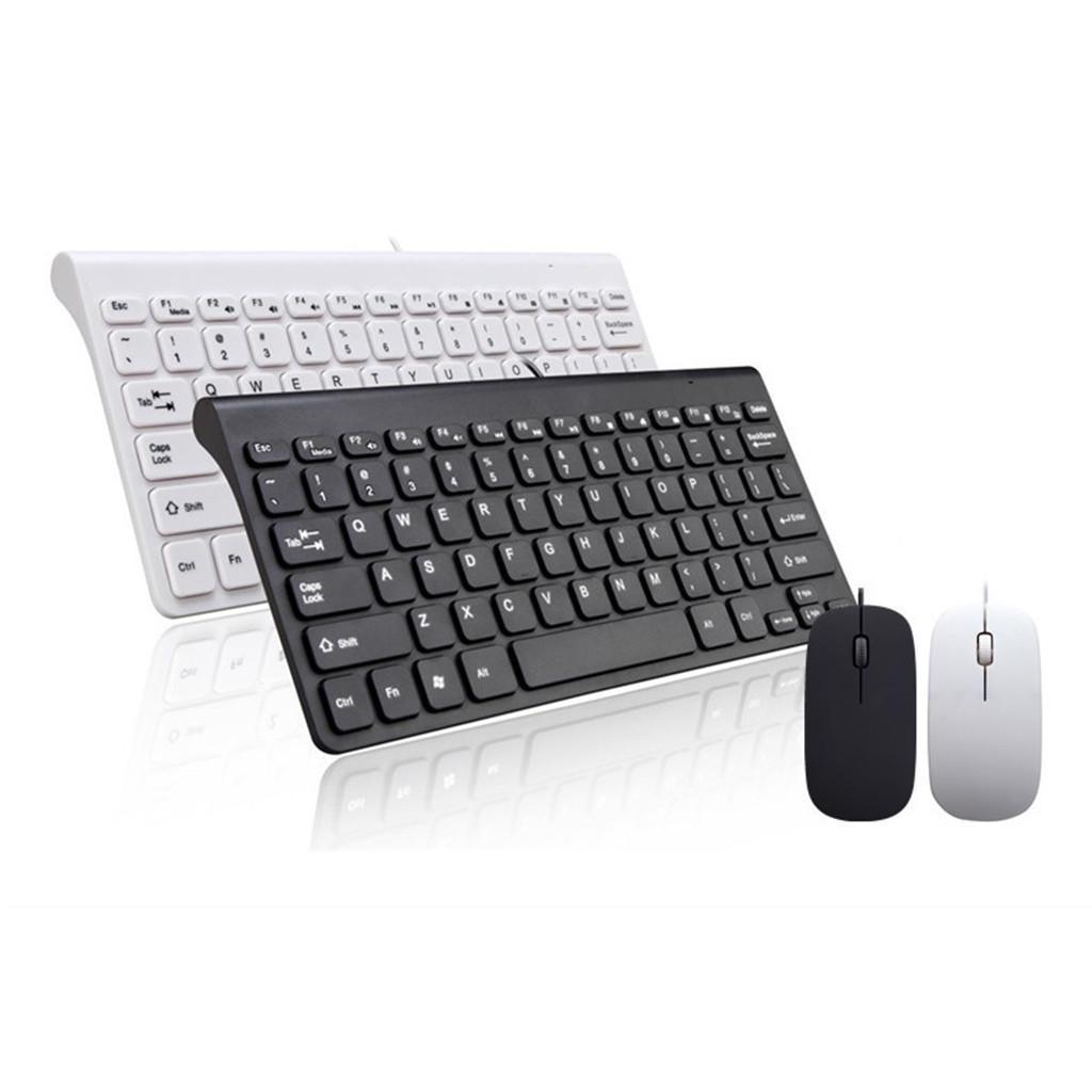 Wired 78 Key Keyboard Mouse Combo with 1.3meter Cable for Home Office White