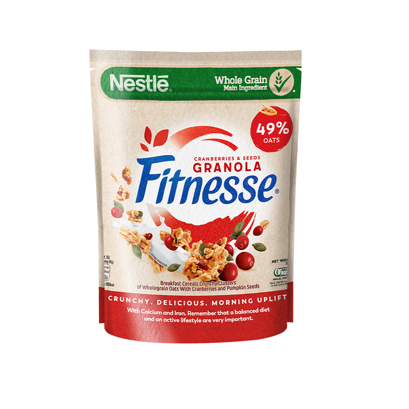 [Mua 2 Tặng 1 Bịch Granola Vị Ngẫu Nhiên 150gr] Combo 2 Bịch Ngũ cốc ăn sáng Fitnesse Granola Nam Việt Quất &amp; Hạt Bí Ngô (gói 300g)