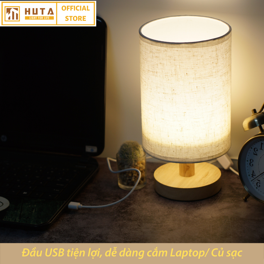 Đèn Ngủ Gỗ HUTA Light For Life G1S Mini Cute, Đầu Cắm USB, Decor Trang Trí Phòng Ngủ, Dải Led Ánh Sáng Vàng Tiết Kiệm Điện