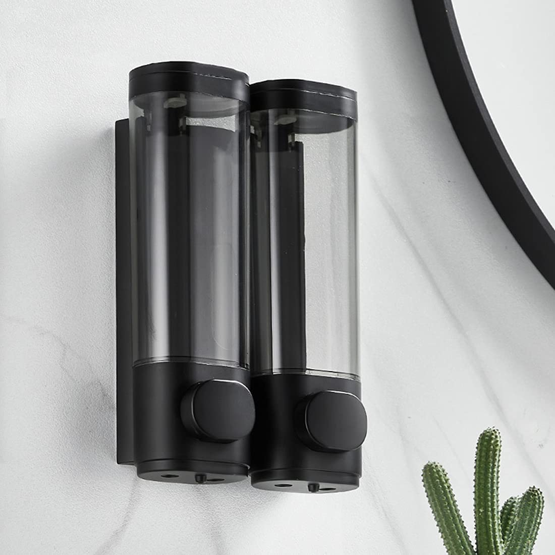 Bộ 2 Hộp Đựng Xà Phòng Gắng Tường Bathroom Shower Dispenser Black