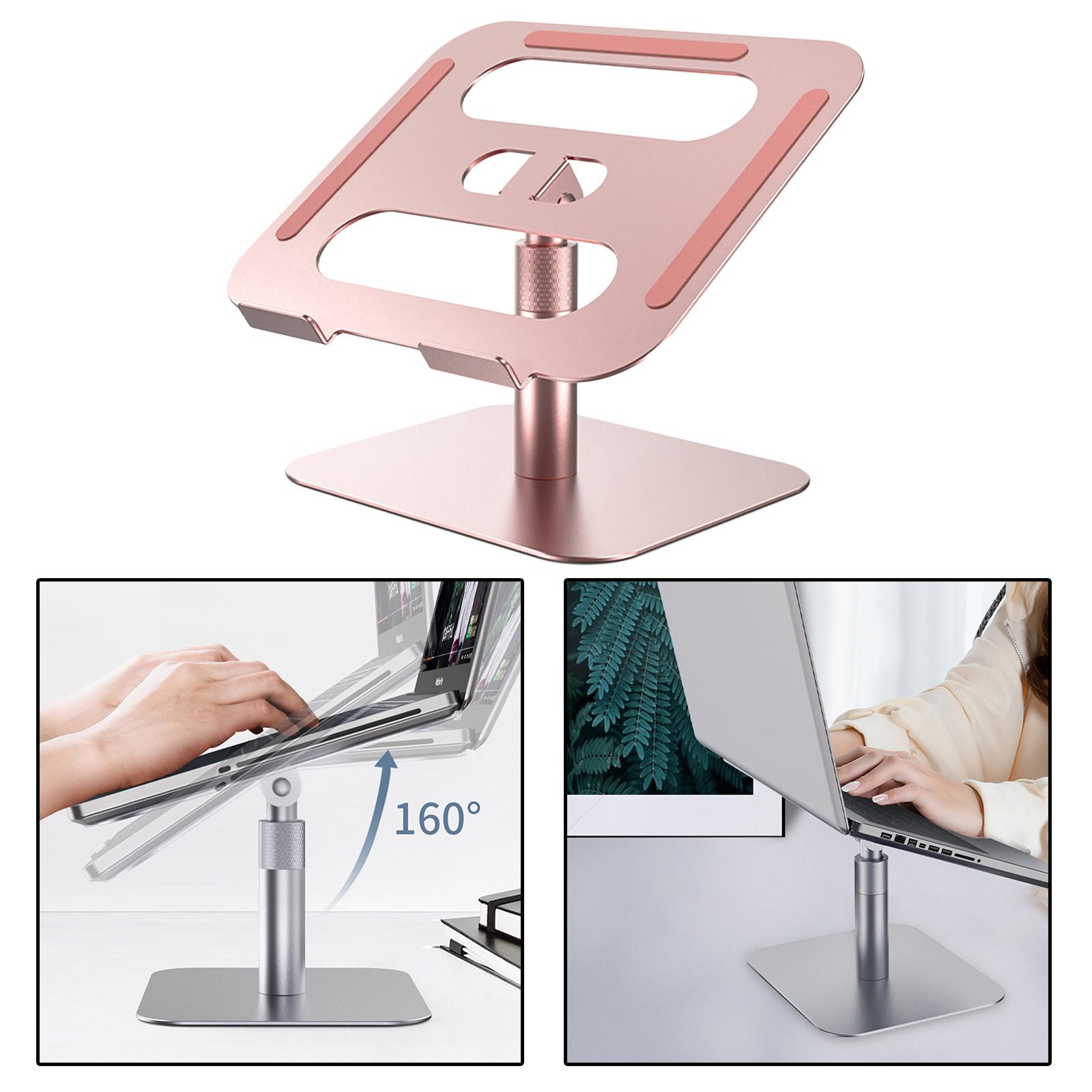Adjustable Laptop Stand Bracket Tablet Holder with Slide-Proof Silicone Pad for Home Office Desktop