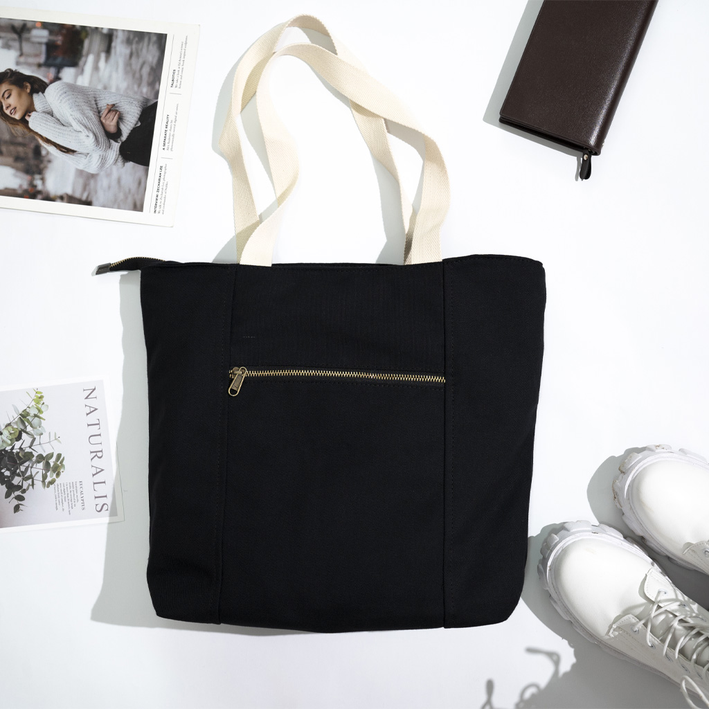 Túi tote vải canvas cỡ lớn thời trang nam nữ đi làm đi học