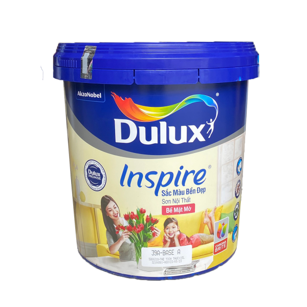 Sơn Nội Thất Dulux Inspire Sắc Màu Bền Đẹp 39A Mờ GIÚP Tô Điểm Và Gìn Giữ Vẻ Đẹp Cho Ngôi Nhà Bạn (MÀU TRẮNG)