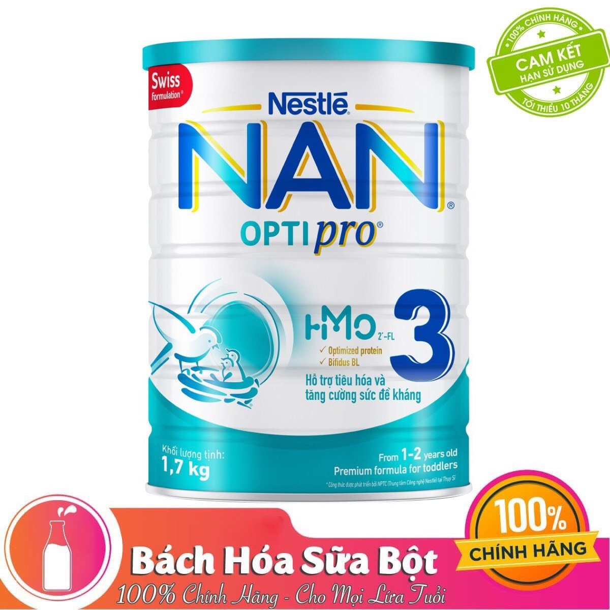 Sữa Bột Nestlé NAN OPTIPRO HM-O 3 1.7kg