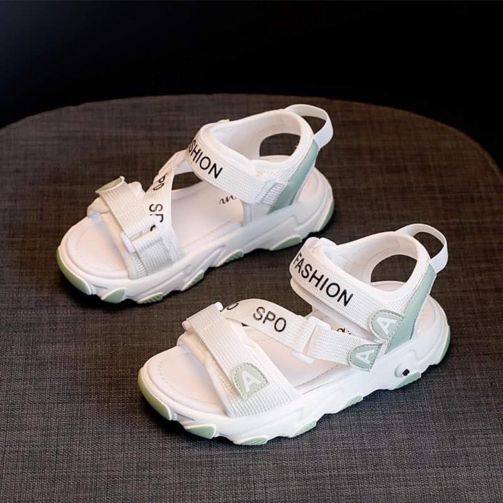GIÀY SANDAL NỮ MWC - SANDAL HAI QUAI NGANG - GIÀY SANDAL ĐẾ CAO PHỐI CHỮ NĂNG ĐỘNG - NUSD- 2850