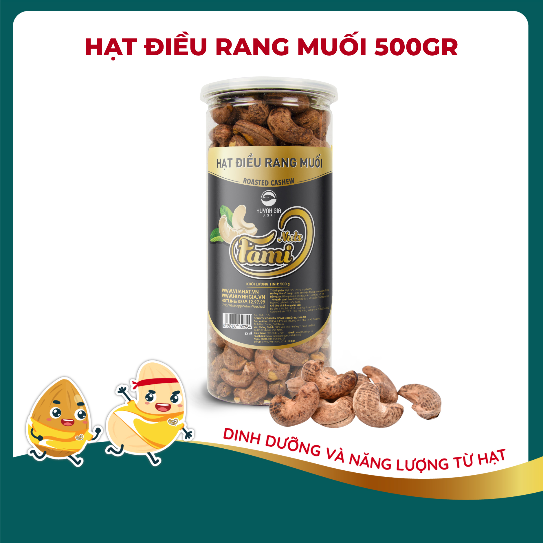 Hạt Điều Rang Muối Vỏ Lụa Fami