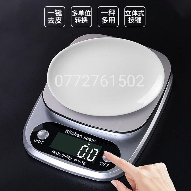 Hình ảnh cân điện tử nhà bếp cân mini cao cấp chính xác nhỏ gọn cân nguyên liệu làm bánh 10kg 1g/3kg 0.1g