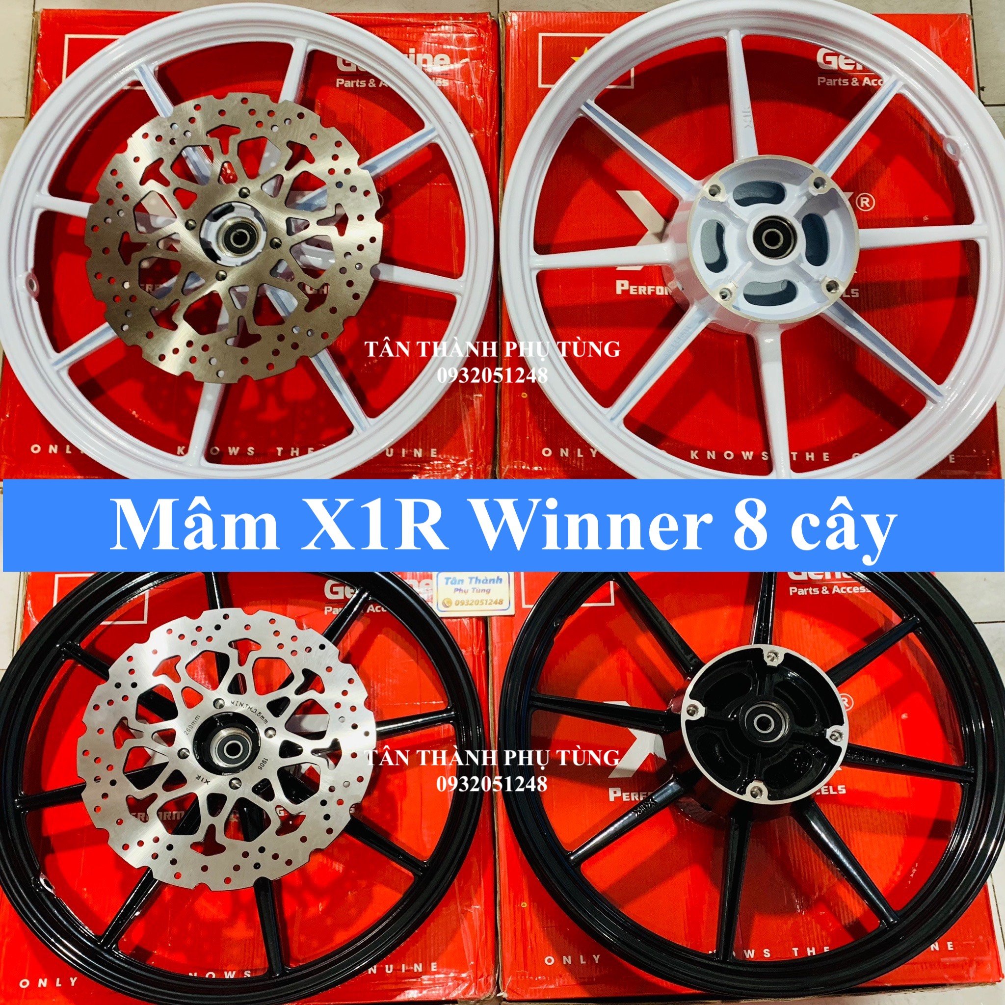 Mâm X1R dành cho Winner 8 cây tặng đĩa