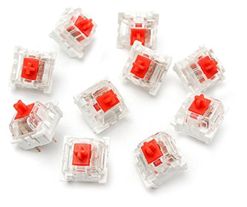 Switch phím cơ 50pcs - Red Switch (Linear ko ồn, dùng thay thế hoặc mod phím cơ, Hộp 50c)