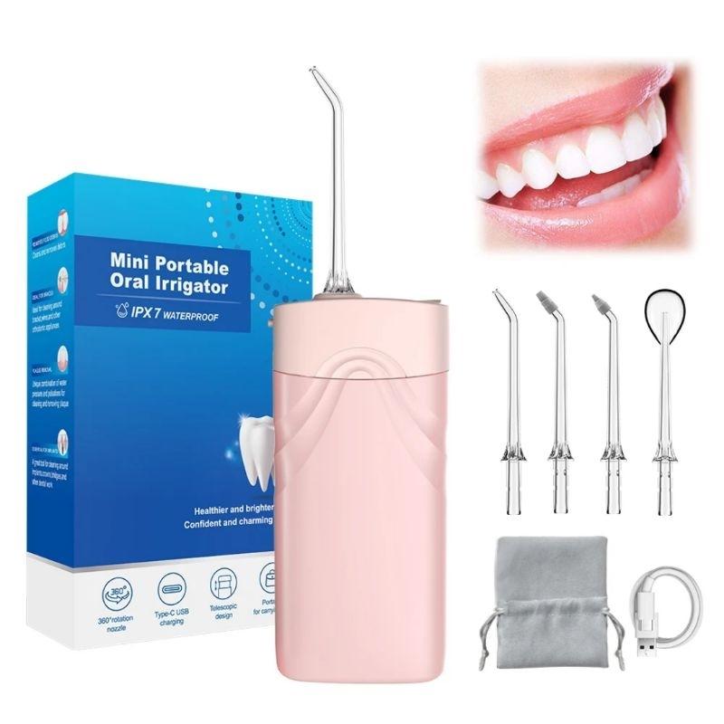 Máy tăm nước nhỏ gọn công suất mạnh mẽ TEKKIN MS16 5 chế độ làm sạch răng - hàng chính hãng