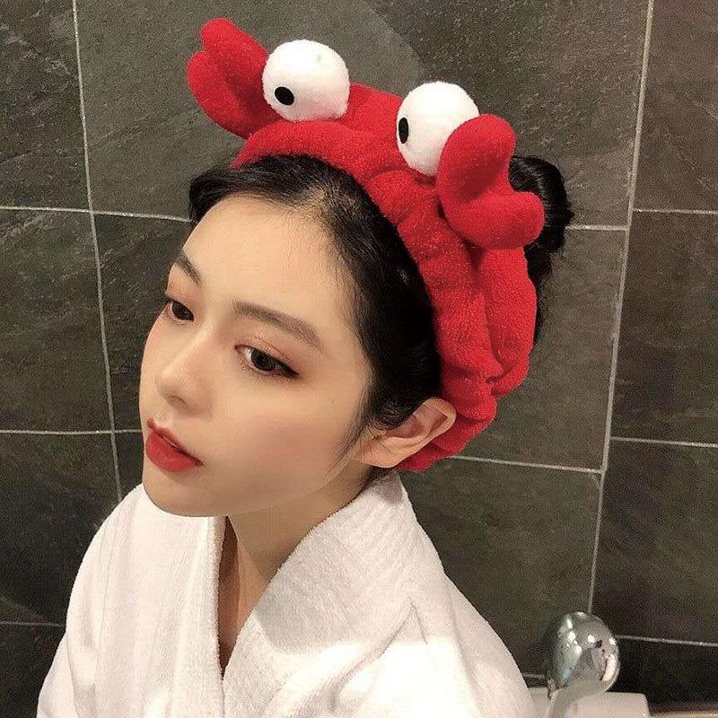 Băng Đô Nhung Co Giãn Chống Trượt Thiết Kế Hình Cua Giáng Sinh Với 4 Màu Lựa Chọn