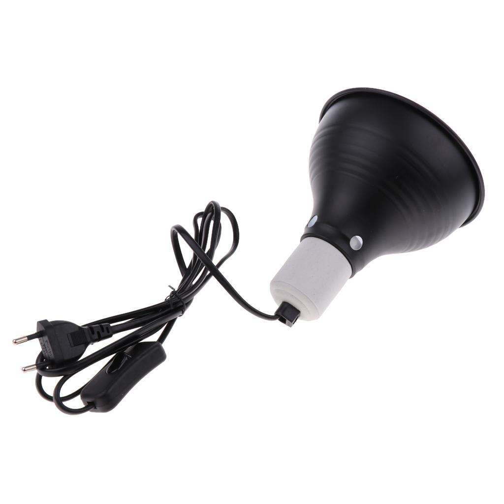 E27 Pet Reptile Ceramic Heating Light UVA UVB Bulb Lamp Holder EU Plug