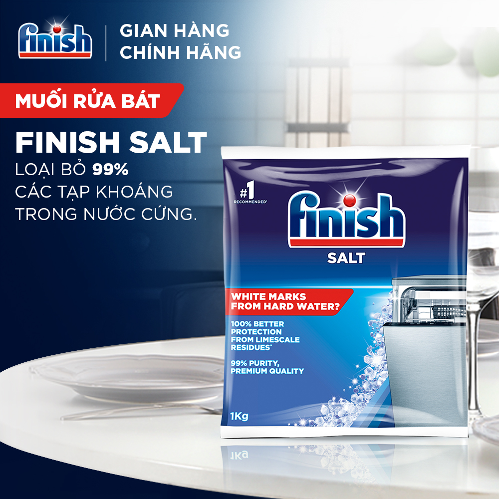 Muối Rửa Chén Bát Finish Salt - Bịch 1KG