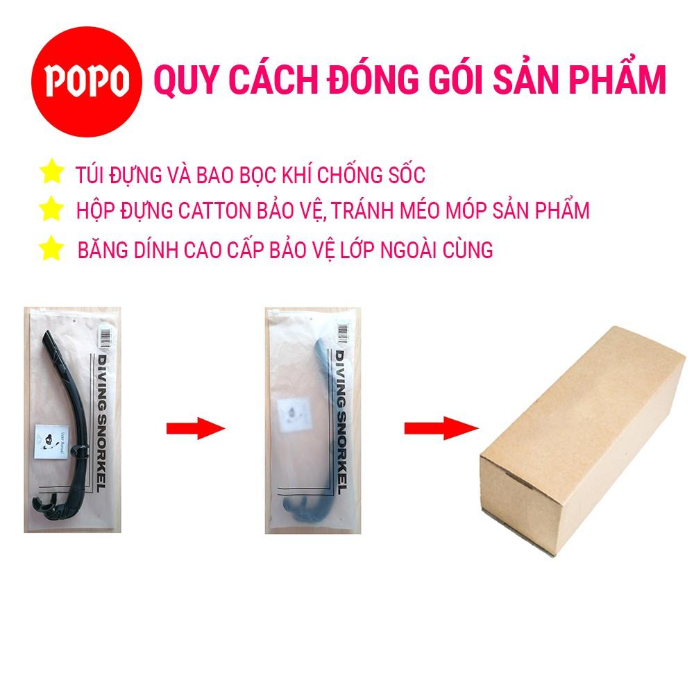Ống thở lặn biển chuyên nghiệp có khóa cố định với mặt nạ van 1 chiều ngăn nước tuyệt đối chất liệu cao cấp SN52 POPO