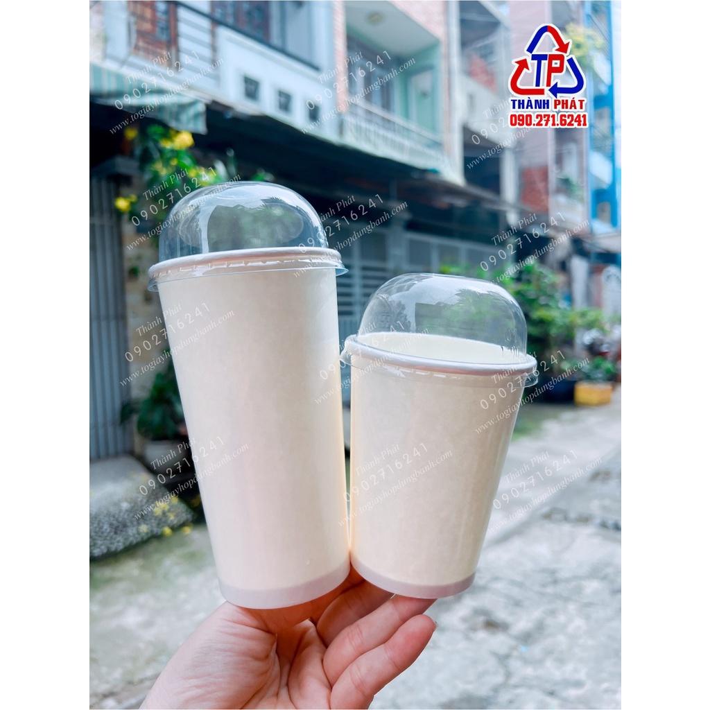 50 Ly giấy 14oz - 450ml dùng đựng trà sữa, cafe mang đi , sinh tố, nước ép