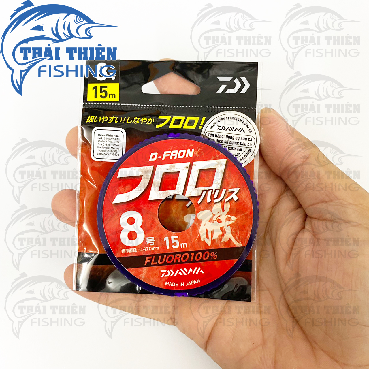 Dây Câu Cá Leader Daiwa D-Fron 100% Fluoro Carbon Cuộn 15m Made In Japan