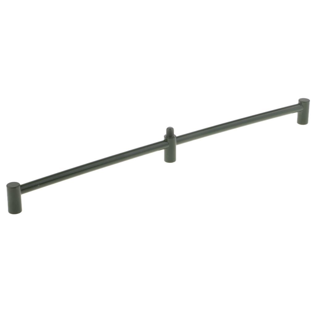 2x Metal Carp Fishing Buzz Bar Fishing Rod Pod Holder Buzzer Bar For 3 Rods