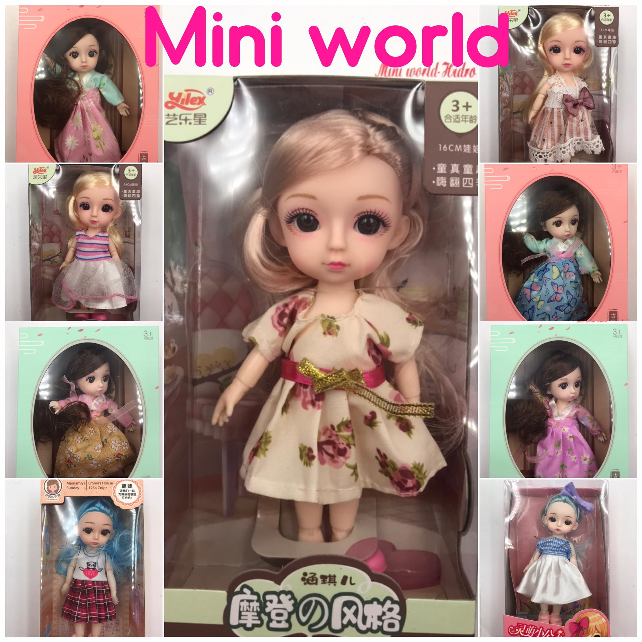 [1 búp bê] Búp bê Baboliy bjd 16cm khớp có hộp