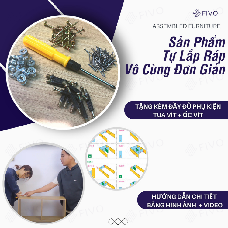 Tủ Đựng Giày Hiện Đại FIVO FS51, Chất Liệu Gỗ MDF Lõi Xanh Chống Ẩm Dày 17mm Chân Tủ Chắc Chắn, Có Kèm 1 Hộc Tủ Mini - Ngang 90cm