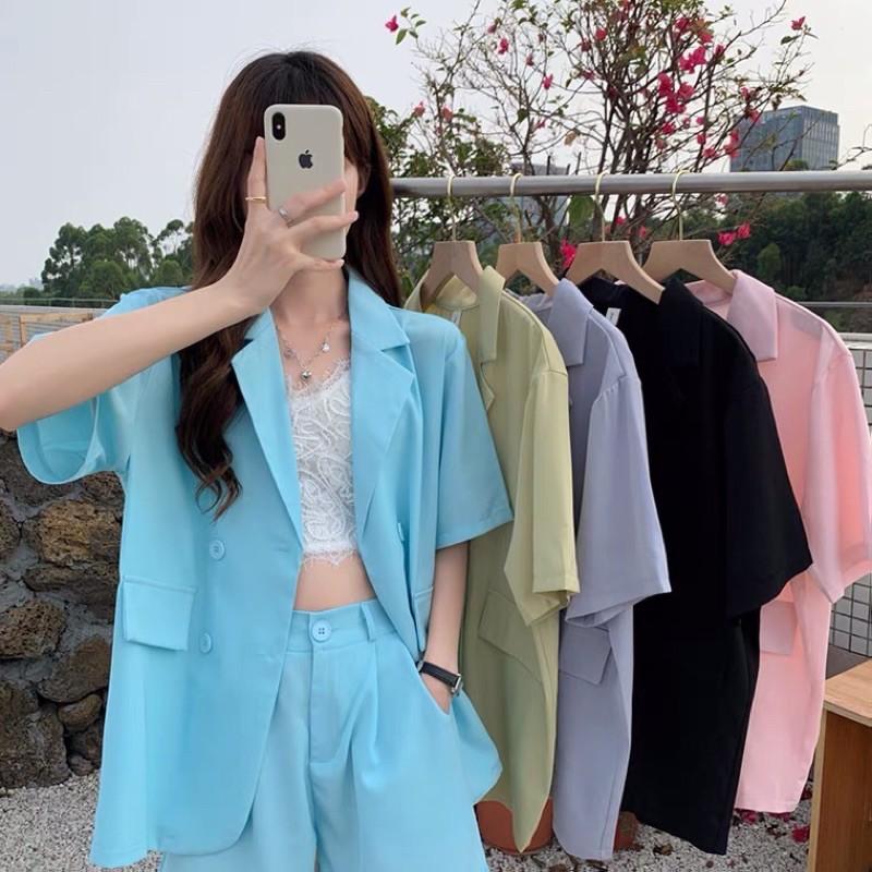 SET VEST BLAZER PASTEL MÙA HÈ 2021
