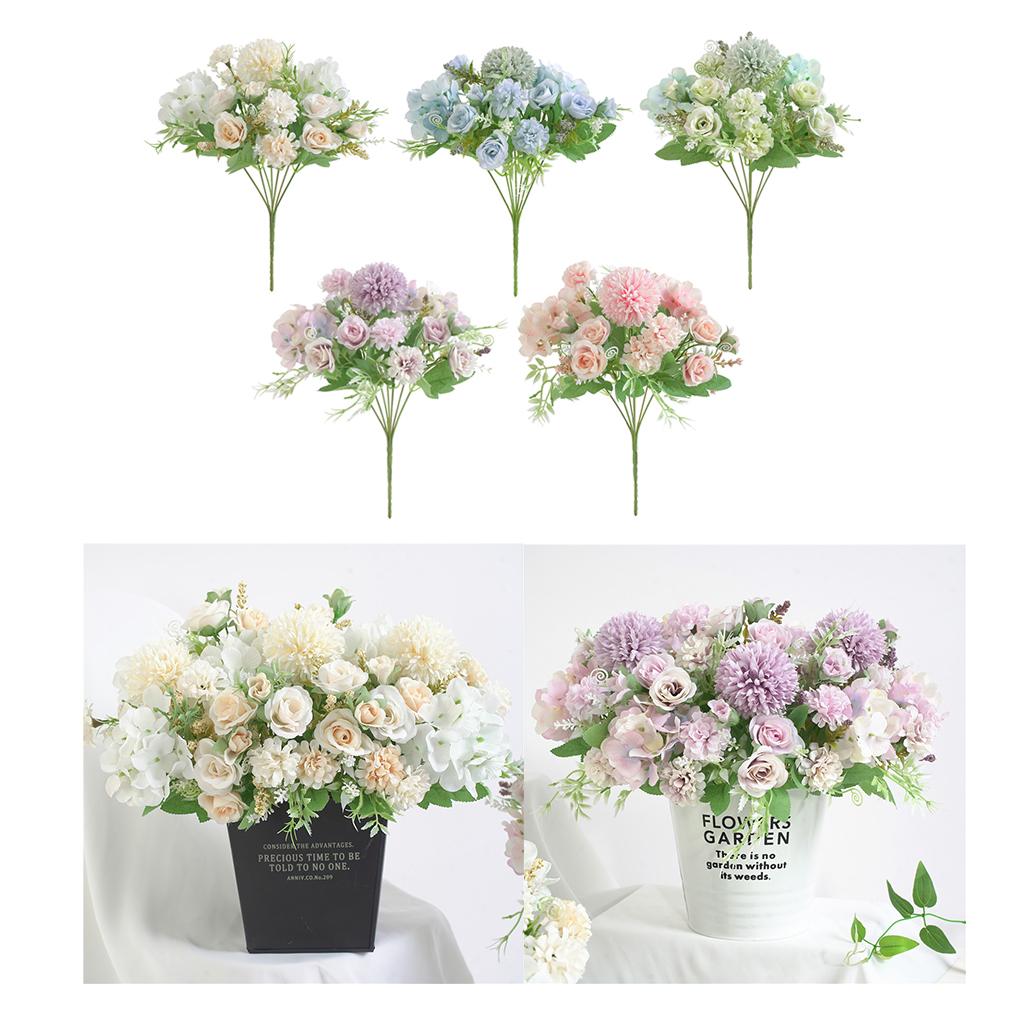 Artificial Rose Flower Bouquet Wedding Home Floral Decor