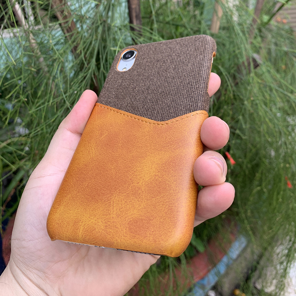 Ốp lưng da vải kiêm ví cao cấp dành cho iPhone XR