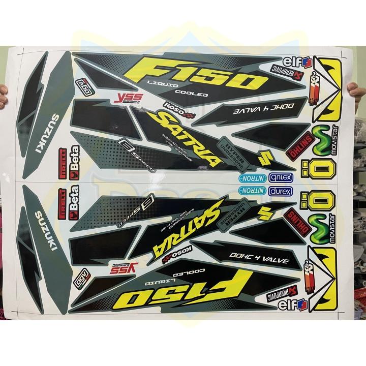 Tem xe Satria fi xám xi măng