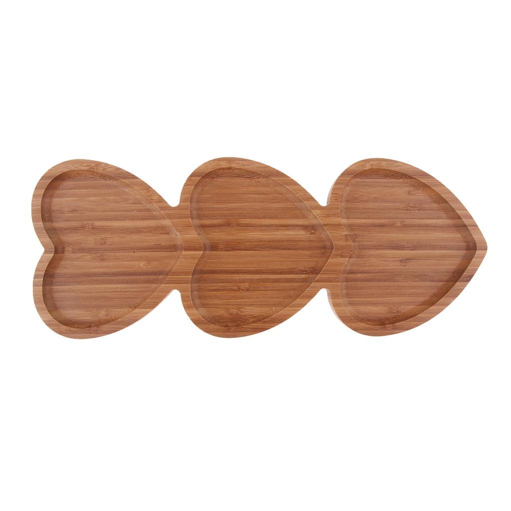 Wooden Serving Tray Plate Fruit Tea Coffee Breakfast Platter