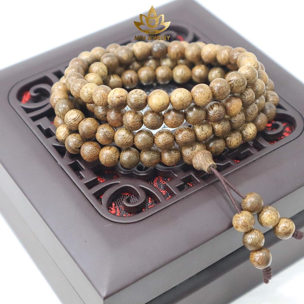 Vòng Tay Trầm Hương Đeo Tay Dạng Chuỗi Hạt 108 Size 6mm