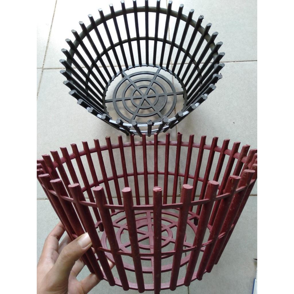 CHẬU NHỰA GIẢ GỖ TRỒNG LAN PHI 35
