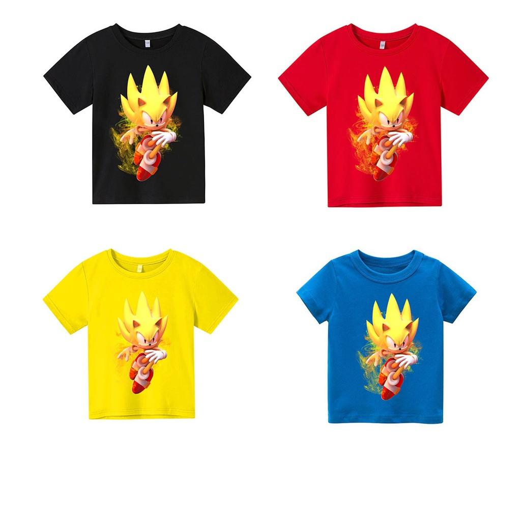 Áo thun trẻ em SoNic Vàng Có size người lớn, King Cotton