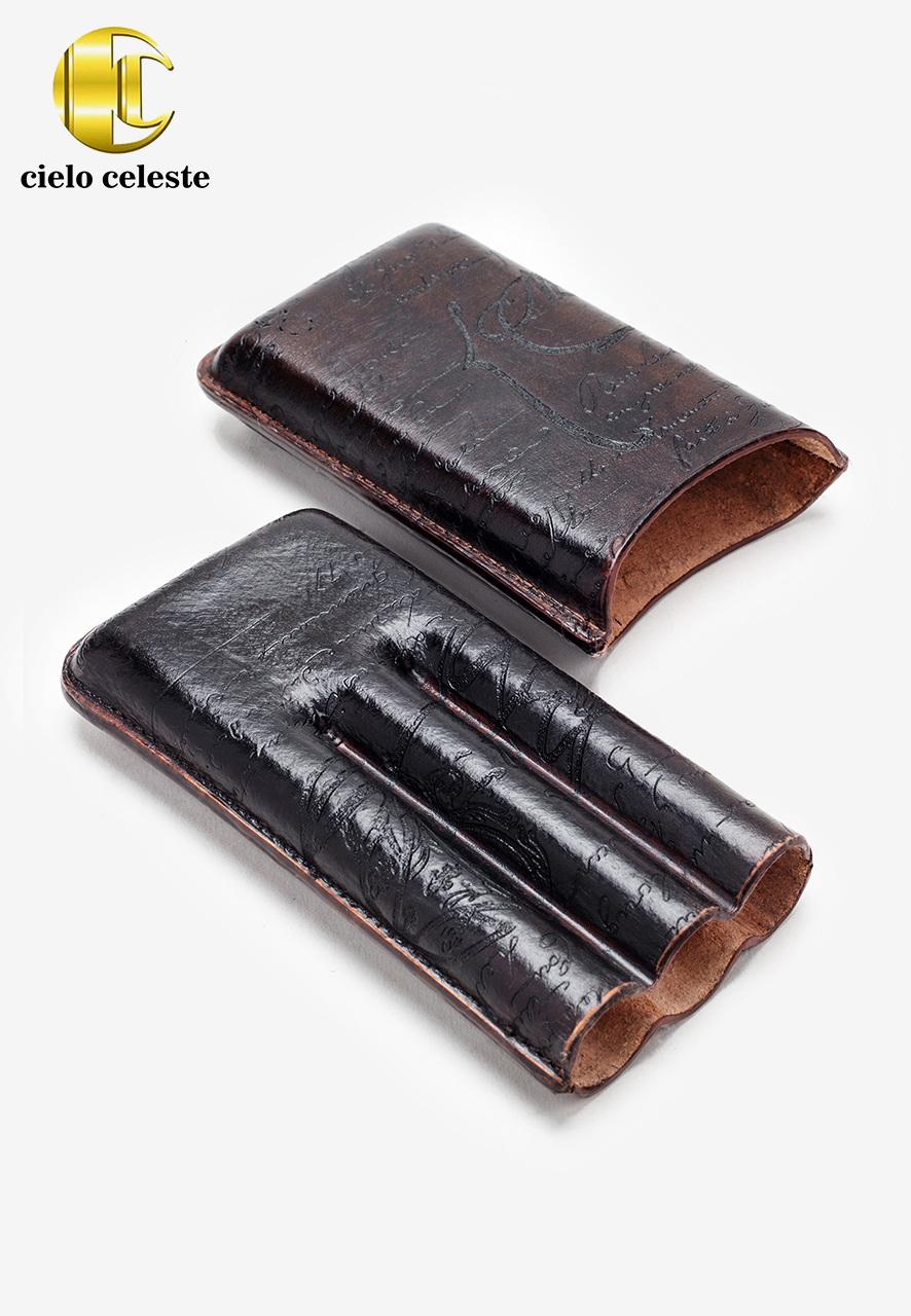 Bao Da Đựng CIGAR 3 Điếu CieloCeleste