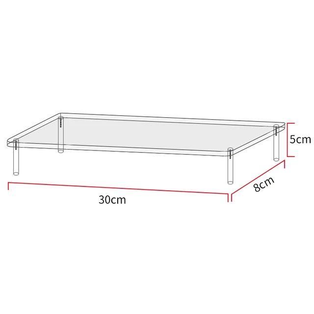 Kệ mica trưng bày nhiều tầng 30x8x5cm mỗi tầng - nhiều kích thước - nhiều màu