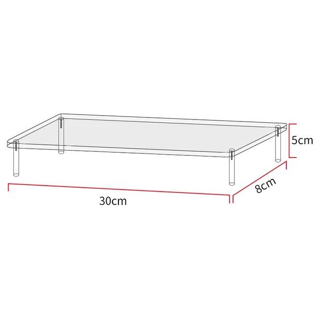 Kệ mica trưng bày nhiều tầng 30x8x5cm mỗi tầng - nhiều kích thước - nhiều màu