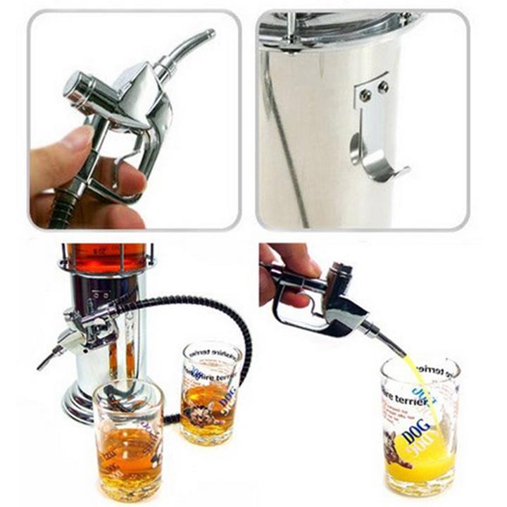 Bình đựng nước hoa quả hình trụ bơm xăng siêu tiện dụng