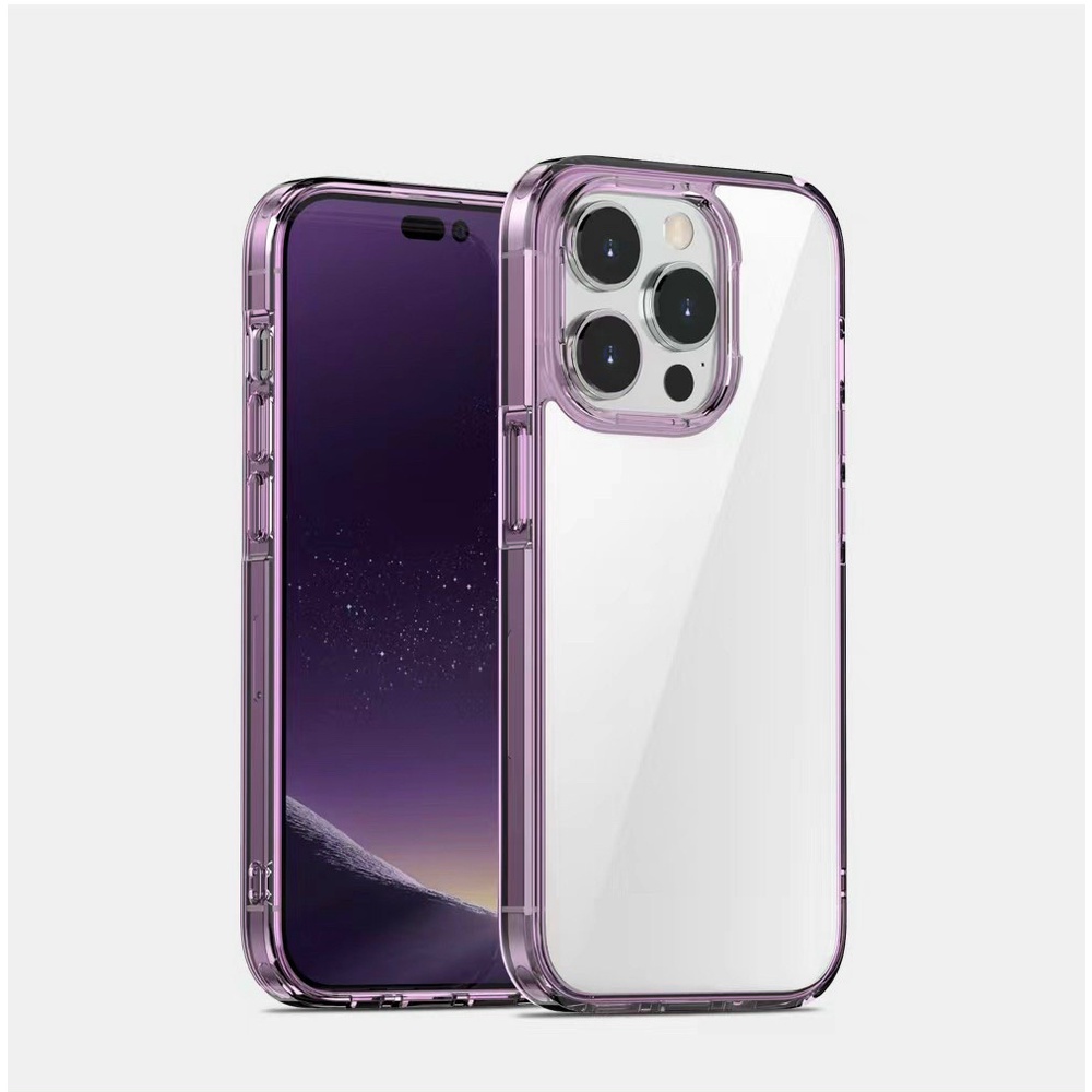 Ốp lưng trong suốt viền màu cho iPhone 14 Pro Max hiệu Likgus Simple But Unique chống sốc, chống chịu mọi va đập - hàng nhập khẩu