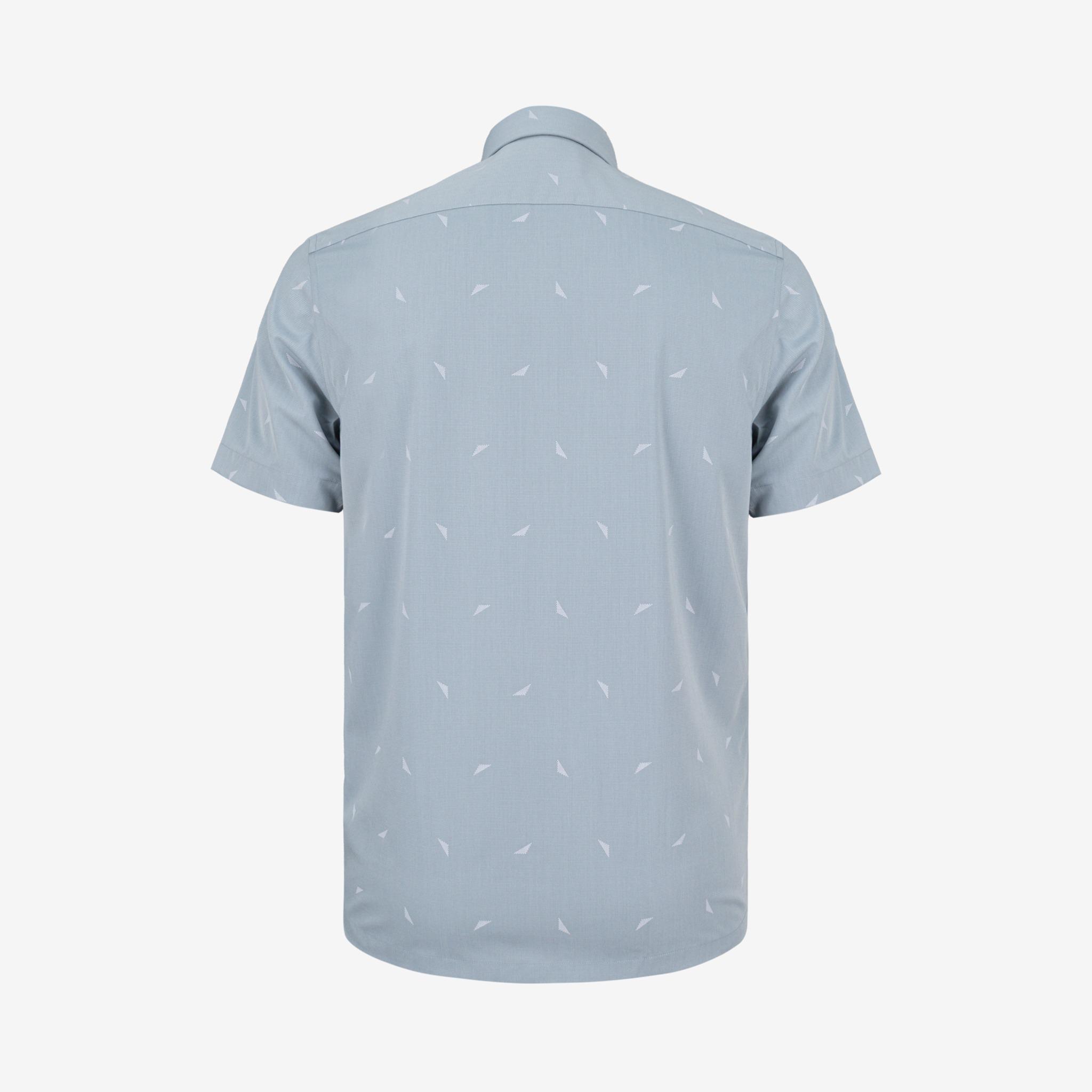 Áo sơ mi nam KHATOCO Tailor Fit ngắn tay A1MN498T2-CNIN773-2704-N