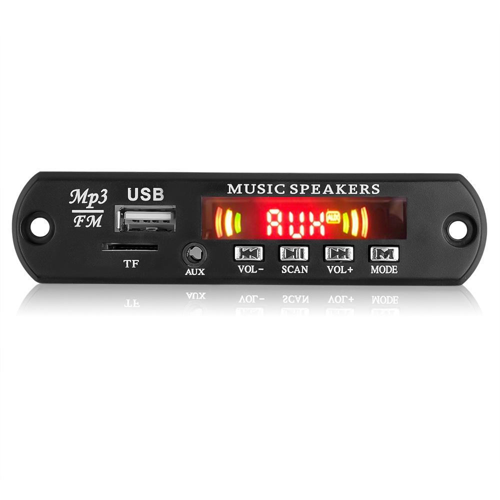 Bảng Mạch Giải Mã Âm Thanh Mp3 Wma Wav Dc 5v 12v Usb U Thẻ Tf Aux Fm Radio Mp3 Bluetooth