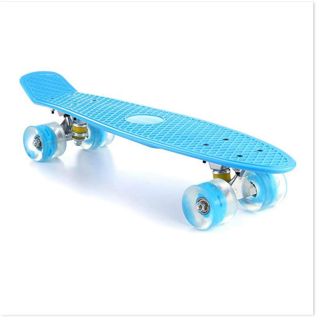 22Inch Skateboard, Ván Trượt LED Nhấp Nháy Cho Trẻ Em Người Mới Bắt Đầu 4 PU Bánh Xe, Pennyboard Khung Nhôm