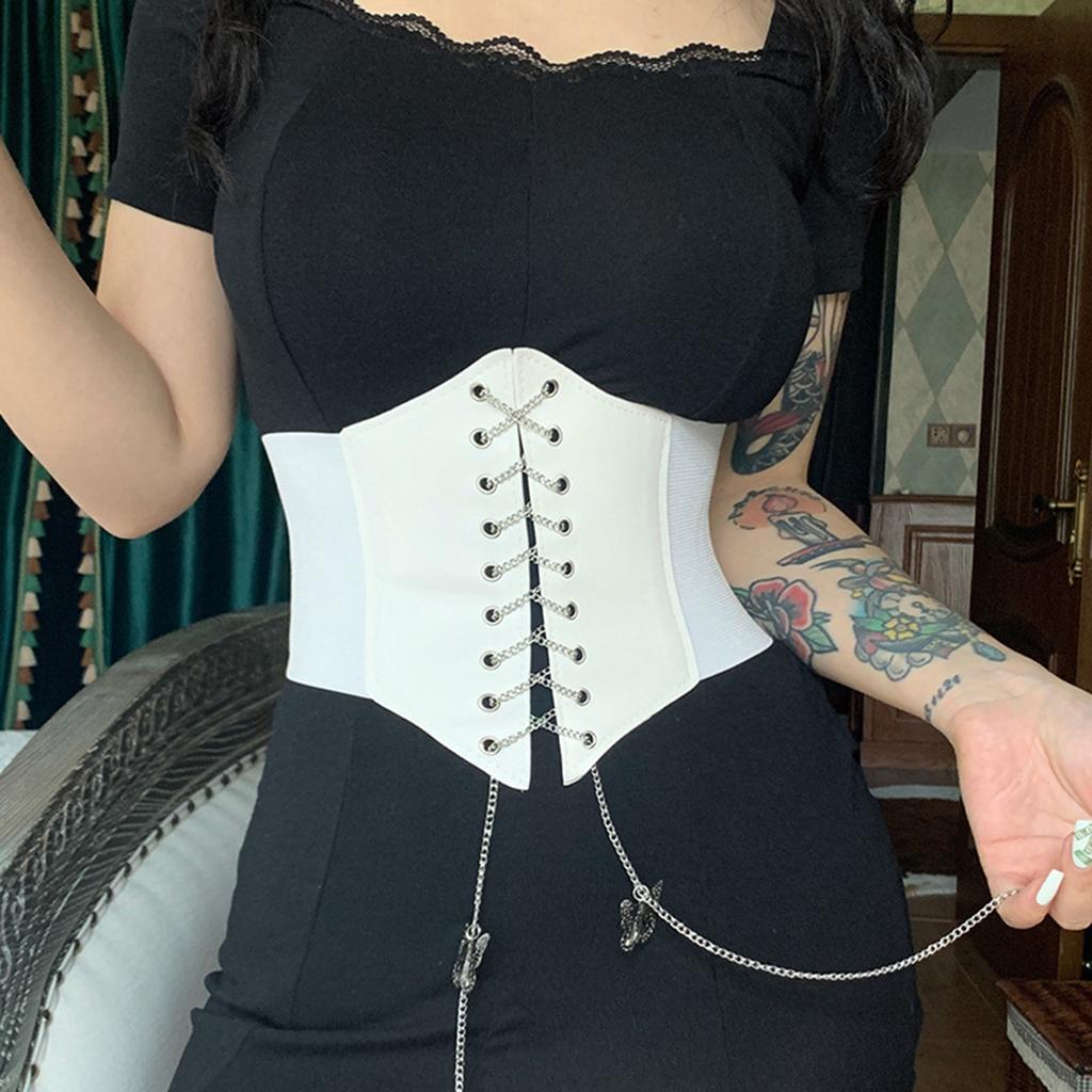 Corset Belt  Elastic High Waist PU Leather Tape  Girdle