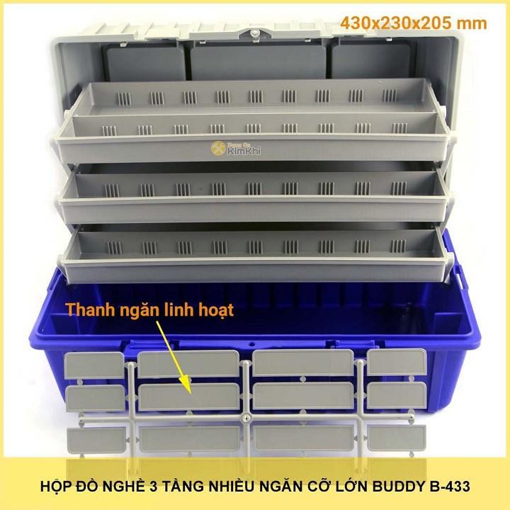 Hộp đồ nghề 3 tầng nhiều ngăn cỡ lớn B-433