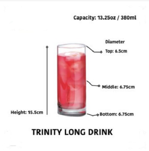 Ly Thủy Tinh Trinity Long Drink 380ml | B19813 , Thủy Tinh Cao Cấp, Nhập Khẩu Thái Lan