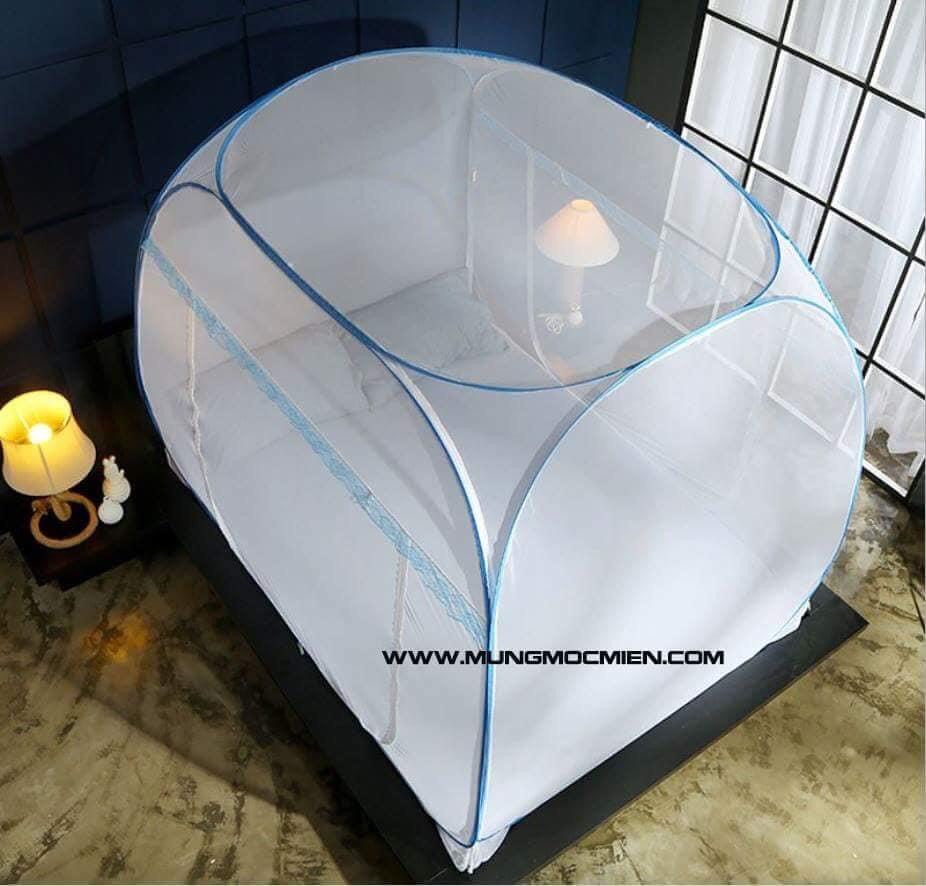 Màn chụp cao cấp Mộc Miên đỉnh rộng ,Mẫu Không Hoạ Tiết - Kích thước 1,6mx2m