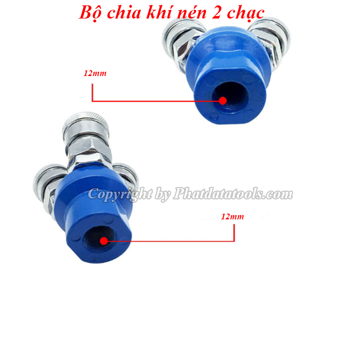 Chạc 2 chia khí nén - Bộ chia 2 khí nén